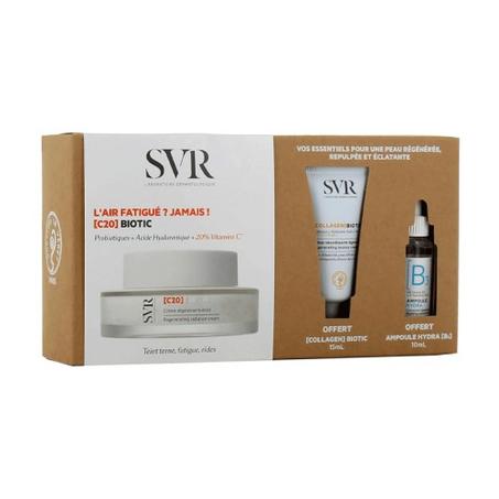 SVR COFFRET C20 BIOTIC CREME REGENERANTE ECLAT 50ml+COLLAGEN BIOTIC 15ml+B3 AMPOULE HYDRA 10ml