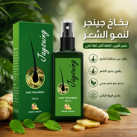 بخاخ معالجة الشعر بالزنجبيل الأخضر لنمو الشعر Ginger Hair Growth Nourishing Spray