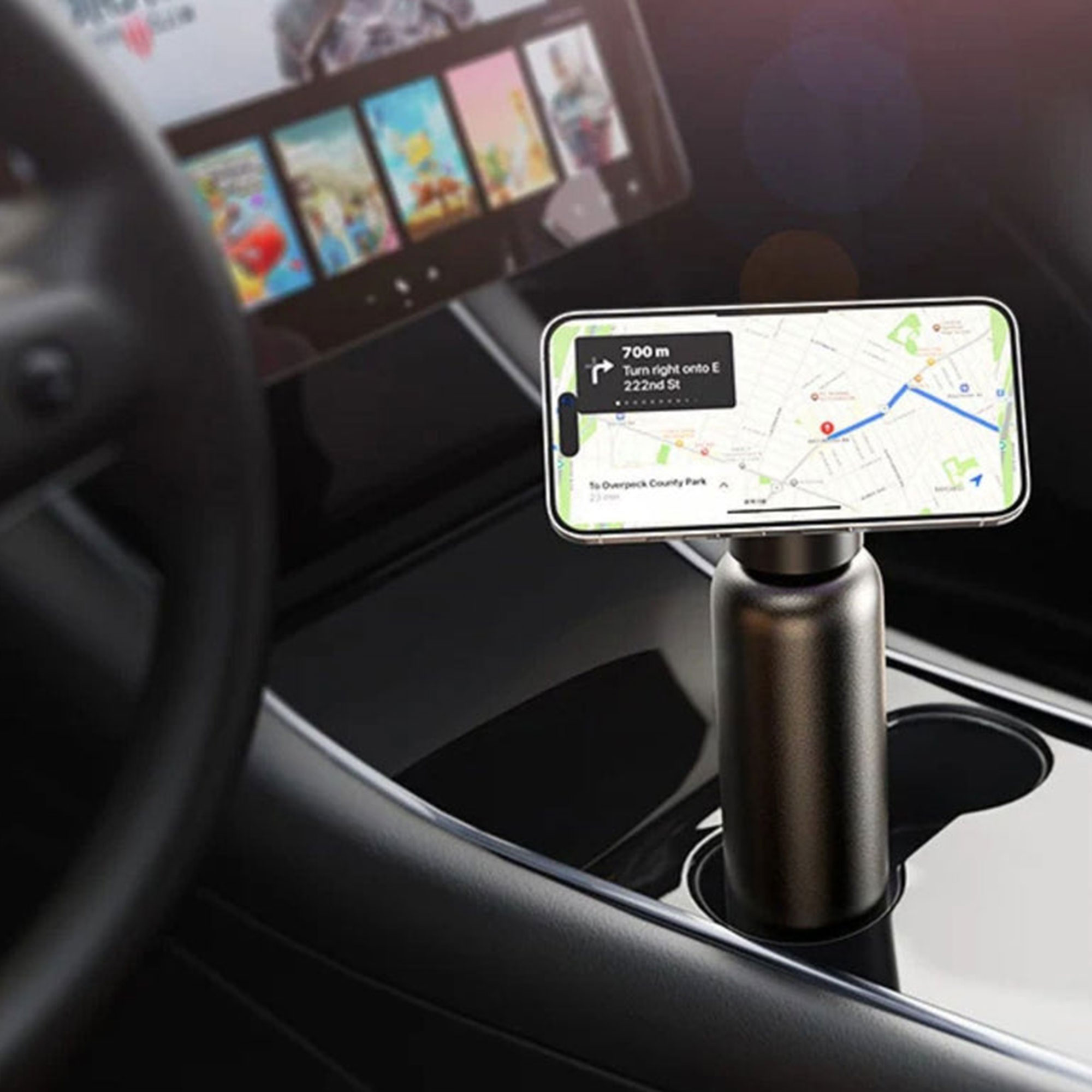 Ringo Water bottle with magnetic mobile phone holder