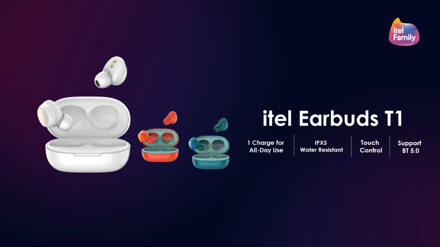 سماعات بلوثوت، Ecouteur Sans Fil Itel Earbuds T1