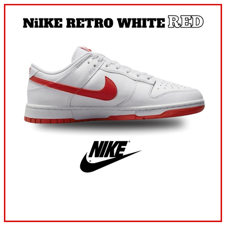 Nike Dunk Low Retro White Picante Red