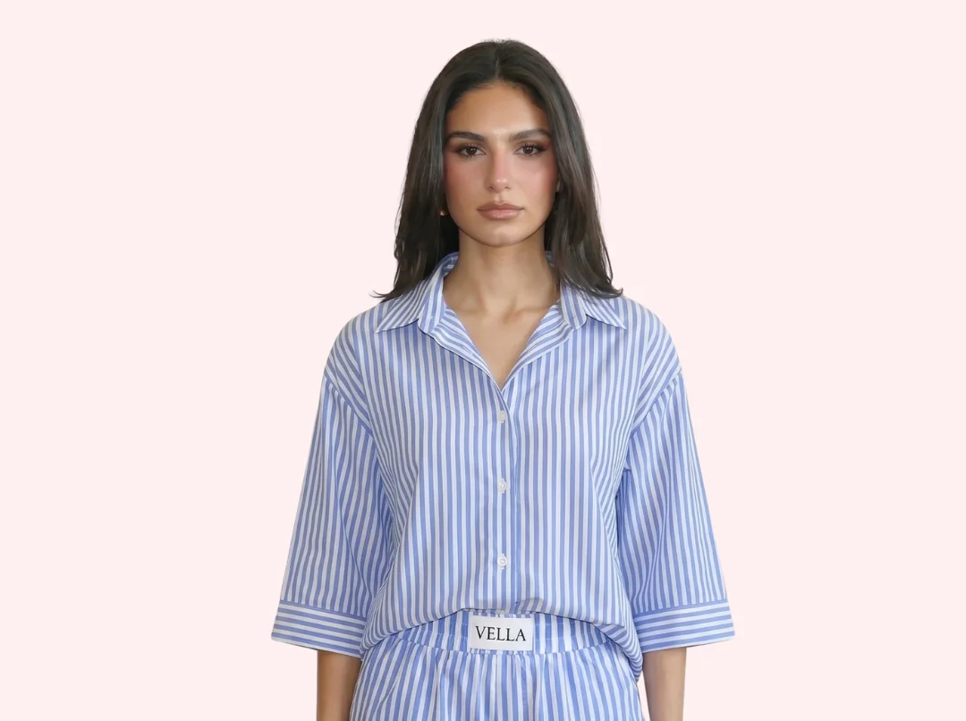 Azure Stripe Set