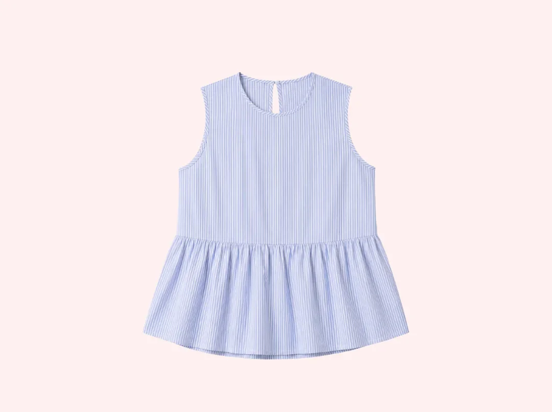 Co-ord set rayé bleu