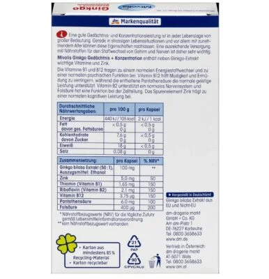 Mivolis Ginkgo Mémoire + Concentration