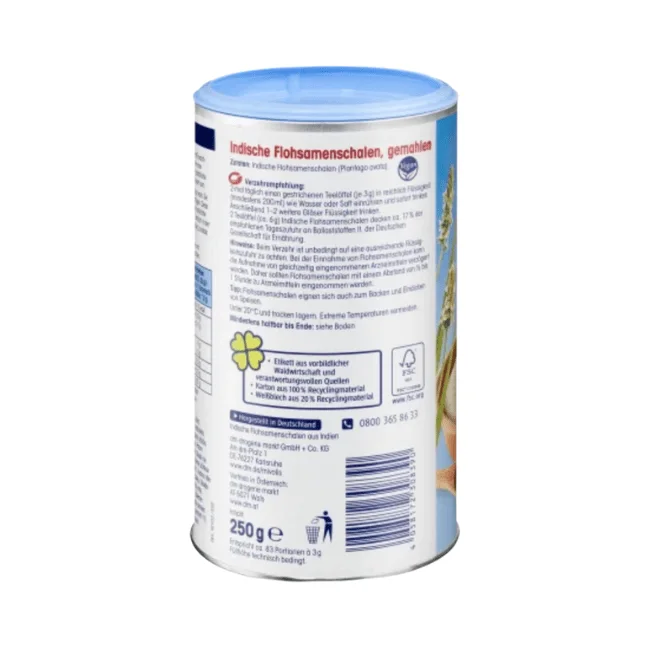 Mivolis Flohsamenschalen Gemahlen – Psyllium en Poudre Riche en Fibres