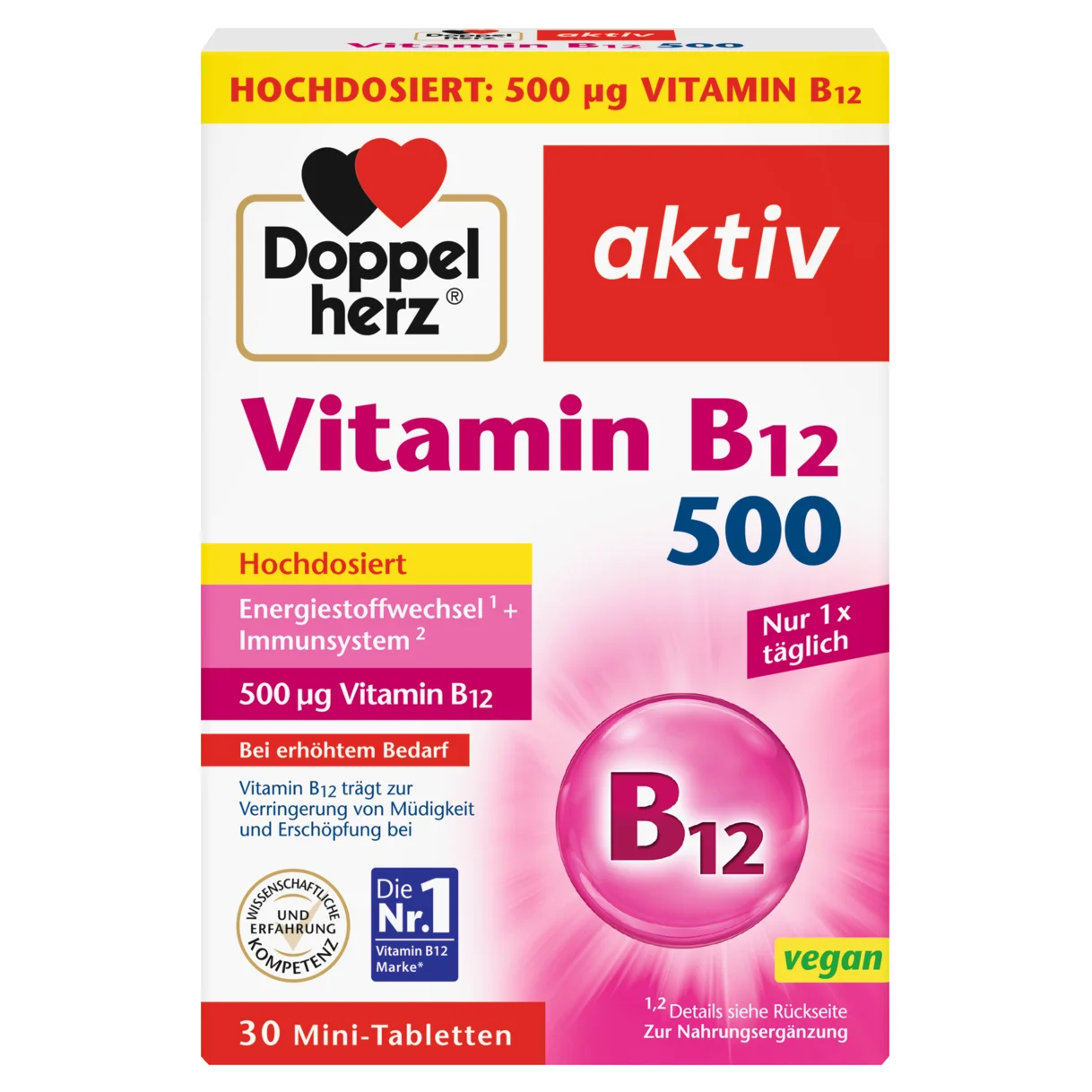 Doppelherz Vitamine B12 500 Mini-comprimés