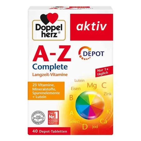 Doppelherz A-Z Complete Depot – 23 Vitamines & Minéraux + Lutéine