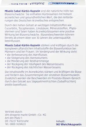 Mivolis Courge + Sabal, 90 capsules