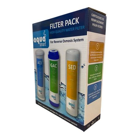 KIT DE 3 FILTRES DE RECHANGE POUR OSMOSE INVERSE