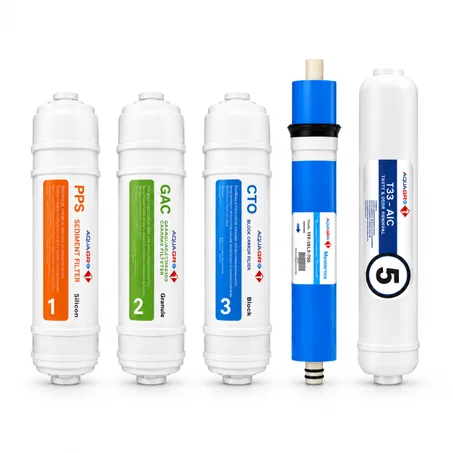 KIT 5 ETAPES POUR FILTRE ENCASTRE/Osmose-Filtre-eau-Maroc/osmoseinverse