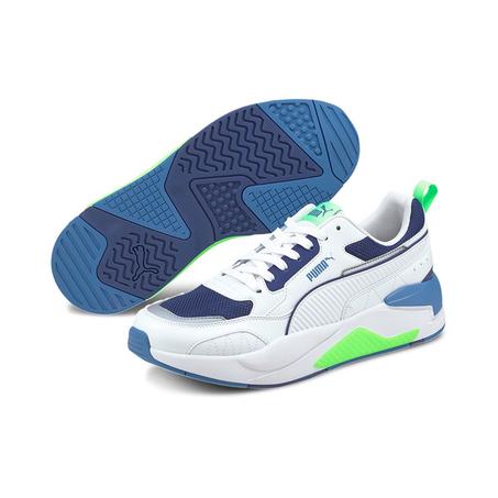 Puma X-RAY 2 SQUARE - Blanc/Bleu/Vert - Baskets Basses