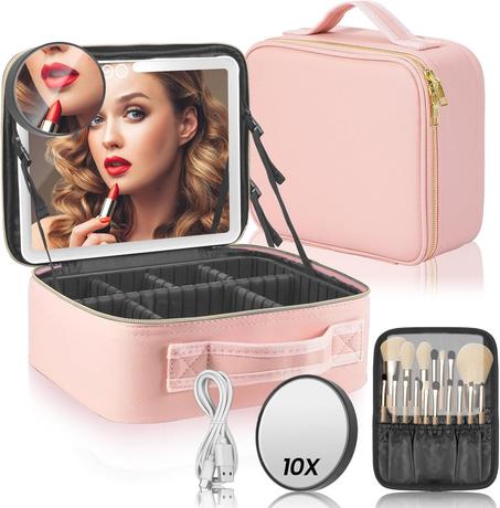 Sac de Maquillage avec Miroir LED Intégré