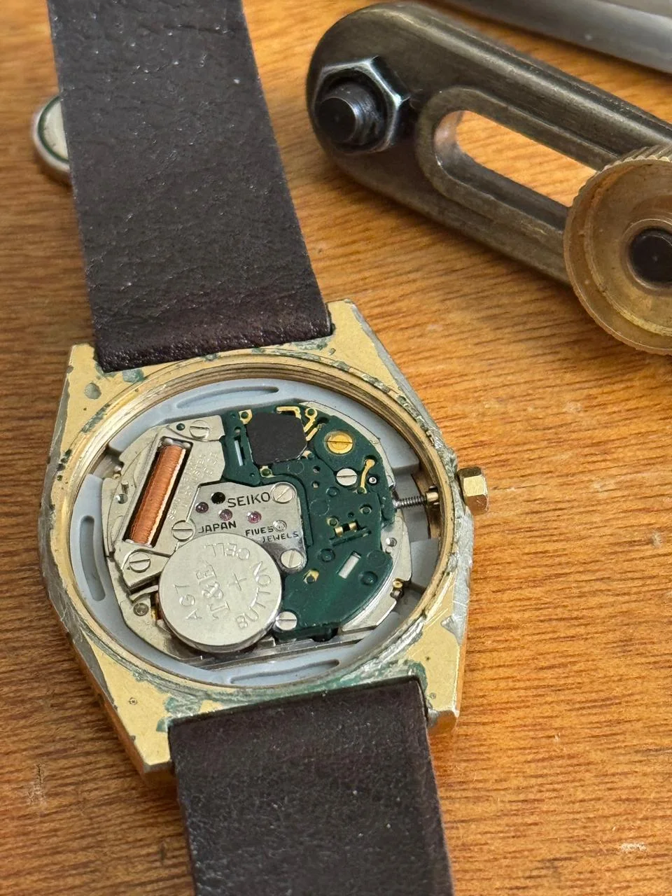 June 1978 Seiko SQ Men's Quartz Day Date Leather Watch