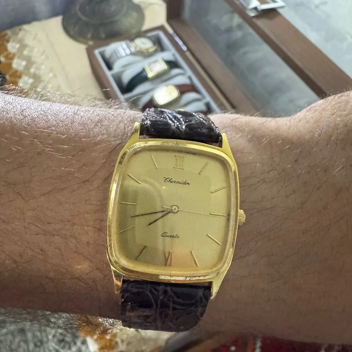 ⌚Thermidor RECTANGOLO 323 DELFIN WATCH VINTAGE OROLOGIO NOS MONTRE