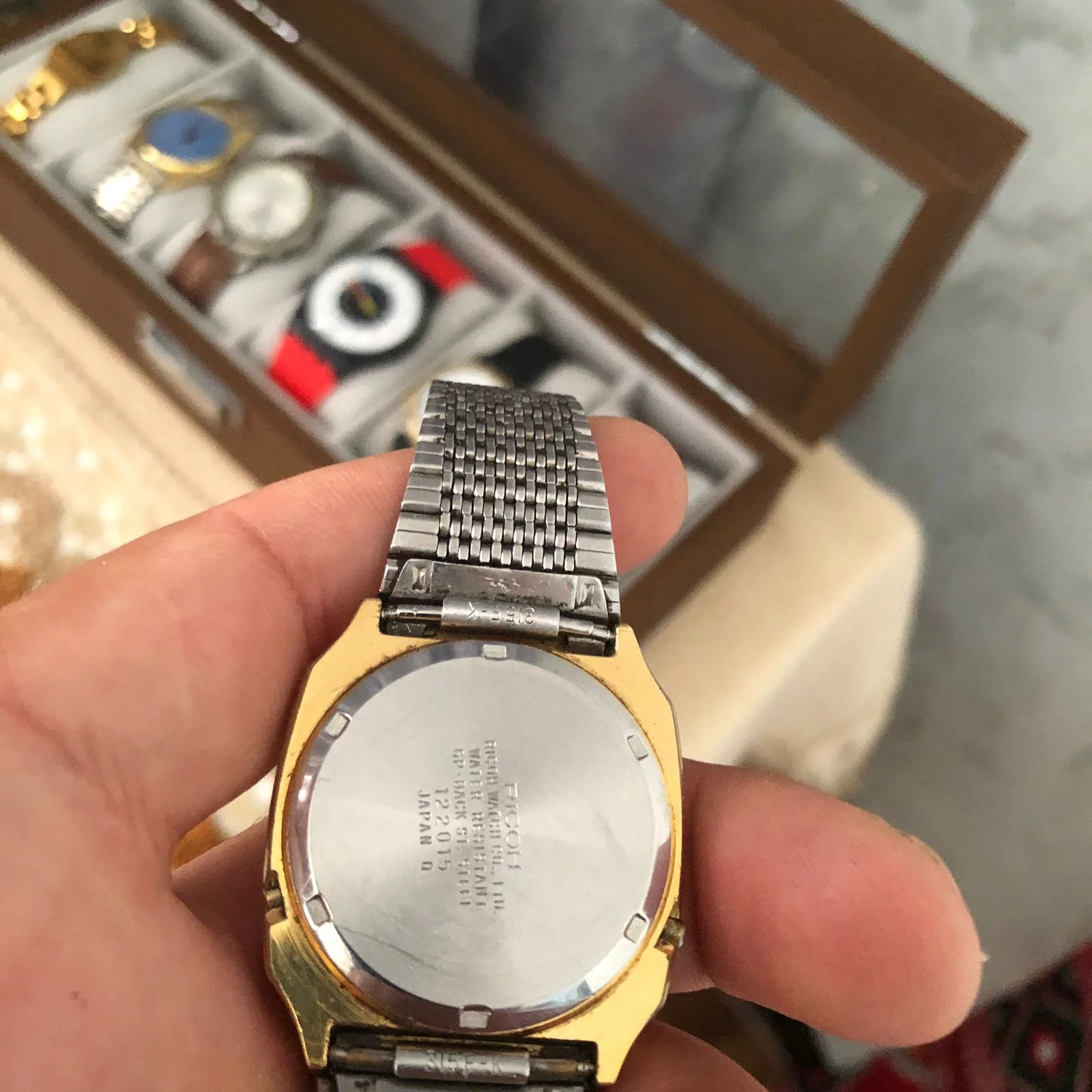 ⌚✅c ✅EXCELLENTE RARE MONTRE À QUARTZ VINTAGE RICOH TON OR ANA-DIGI ALARM - FONCTIONNE TRÈS BIEN