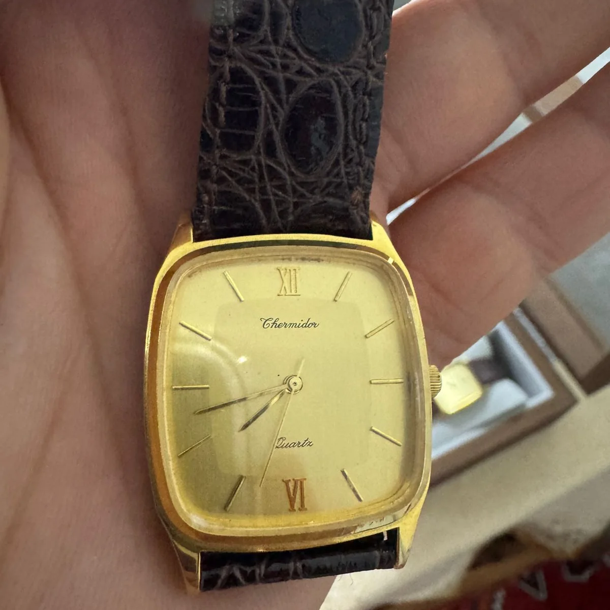 ⌚Thermidor RECTANGOLO 323 DELFIN WATCH VINTAGE OROLOGIO NOS MONTRE