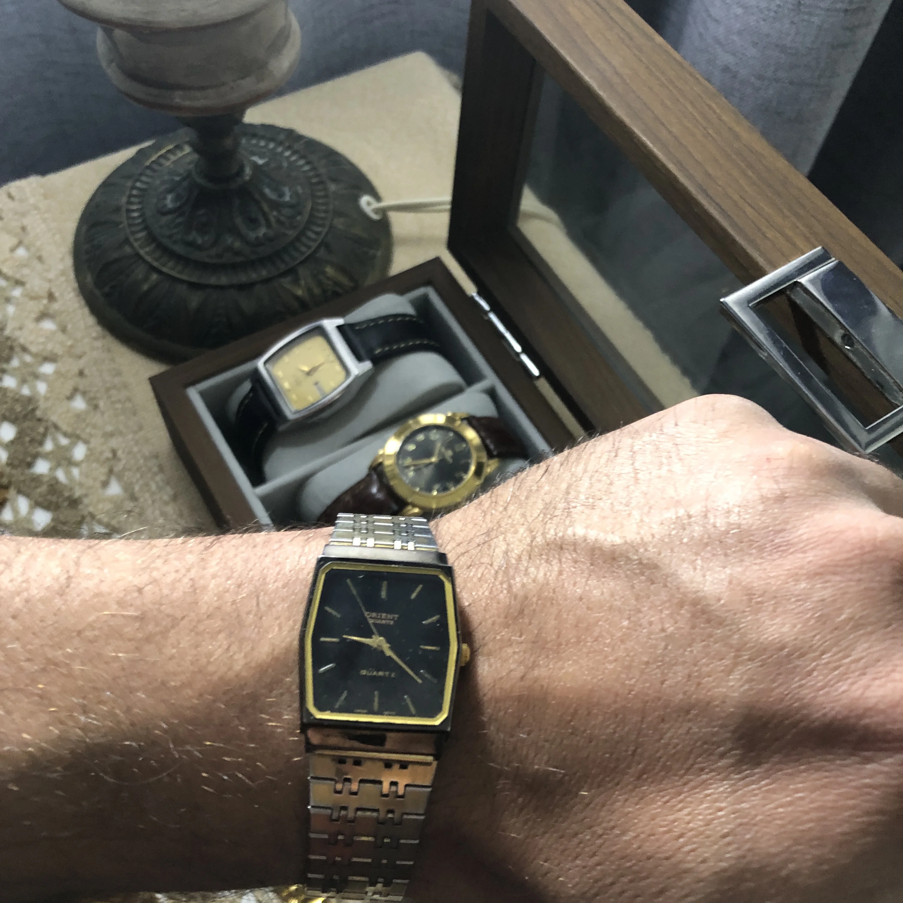 ⌚✅Orient ✅ Vintage Orient Tank Watch: Black