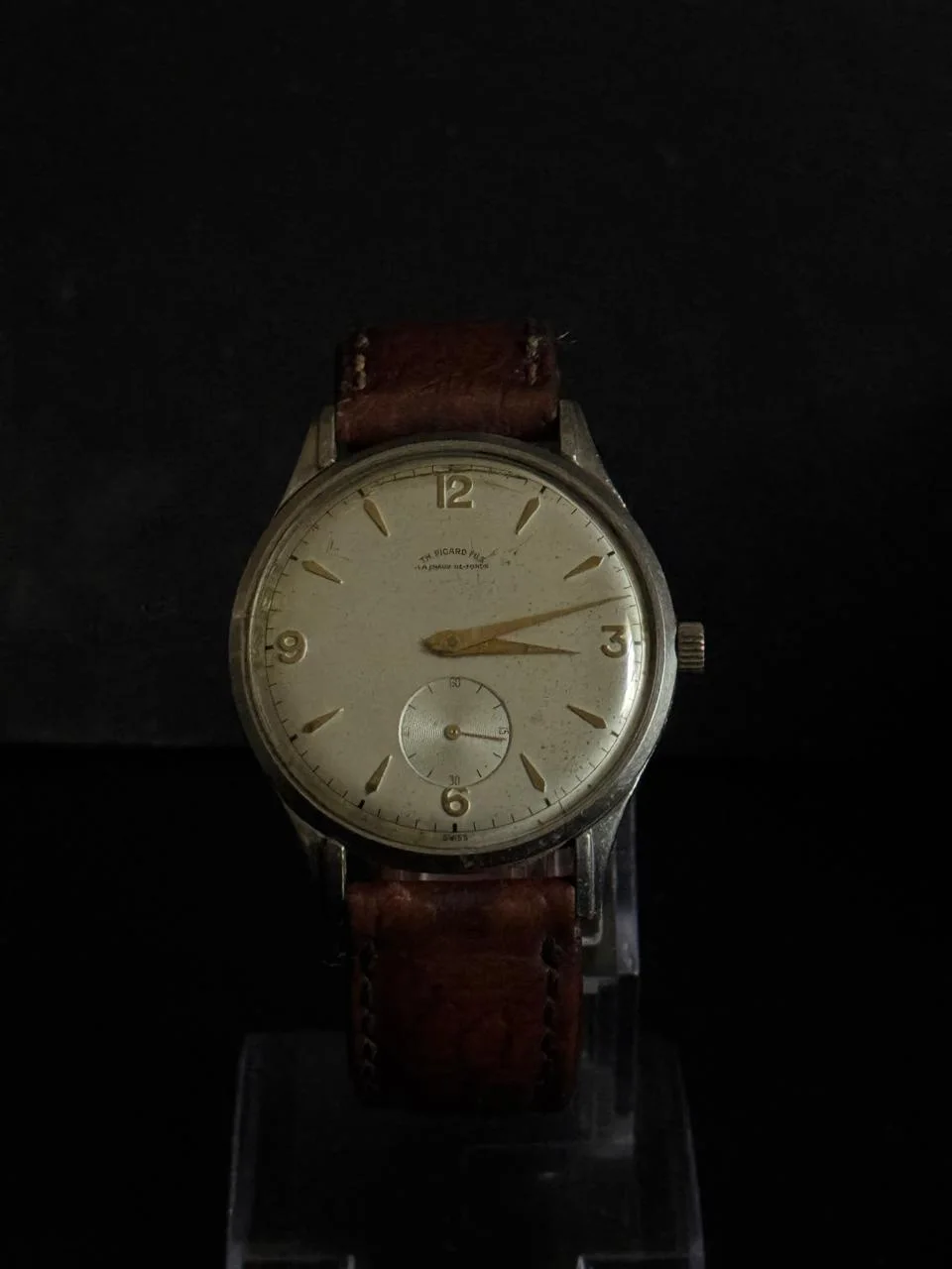 ⌚✅ PICARD FILS✅  OROLOGIO VINTAGE LUXURY WATCH TH PICARD FILS 1940 COIN CASE INOX MM.35