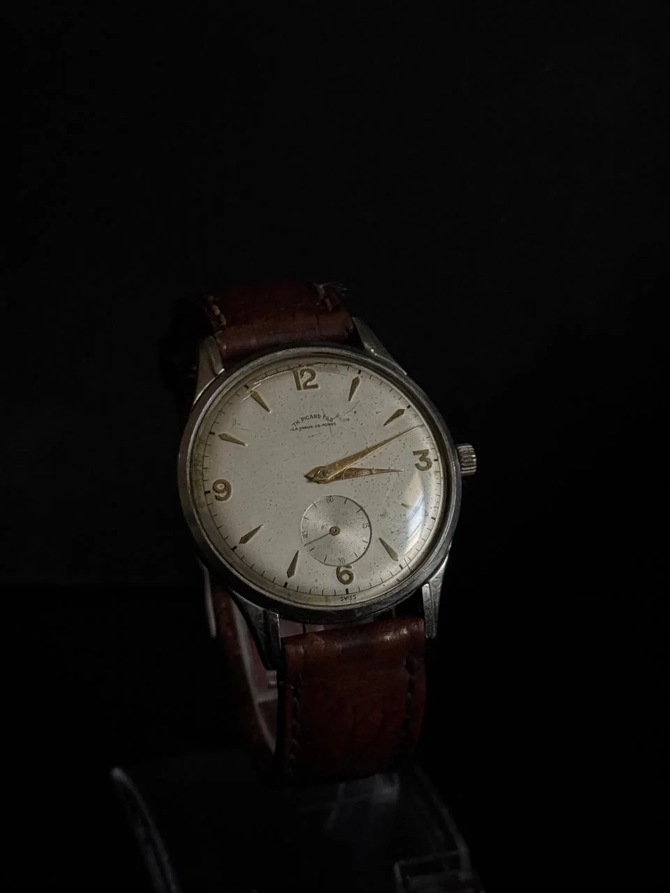 ⌚✅ PICARD FILS✅  OROLOGIO VINTAGE LUXURY WATCH TH PICARD FILS 1940 COIN CASE INOX MM.35