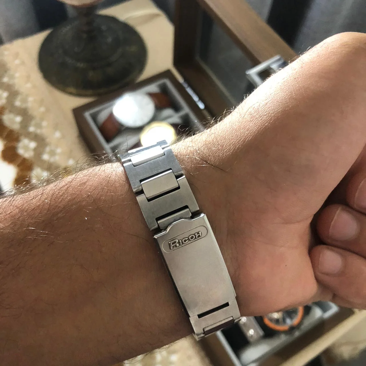 ⌚✅Ricoh ✅Ricoh Crystal 909 Automatic 61909A 21 Jewels Vintage Day