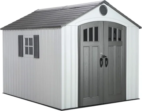 Lifetime 60202 8 x 10 Ft. Outdoor Storage Shed, Gray