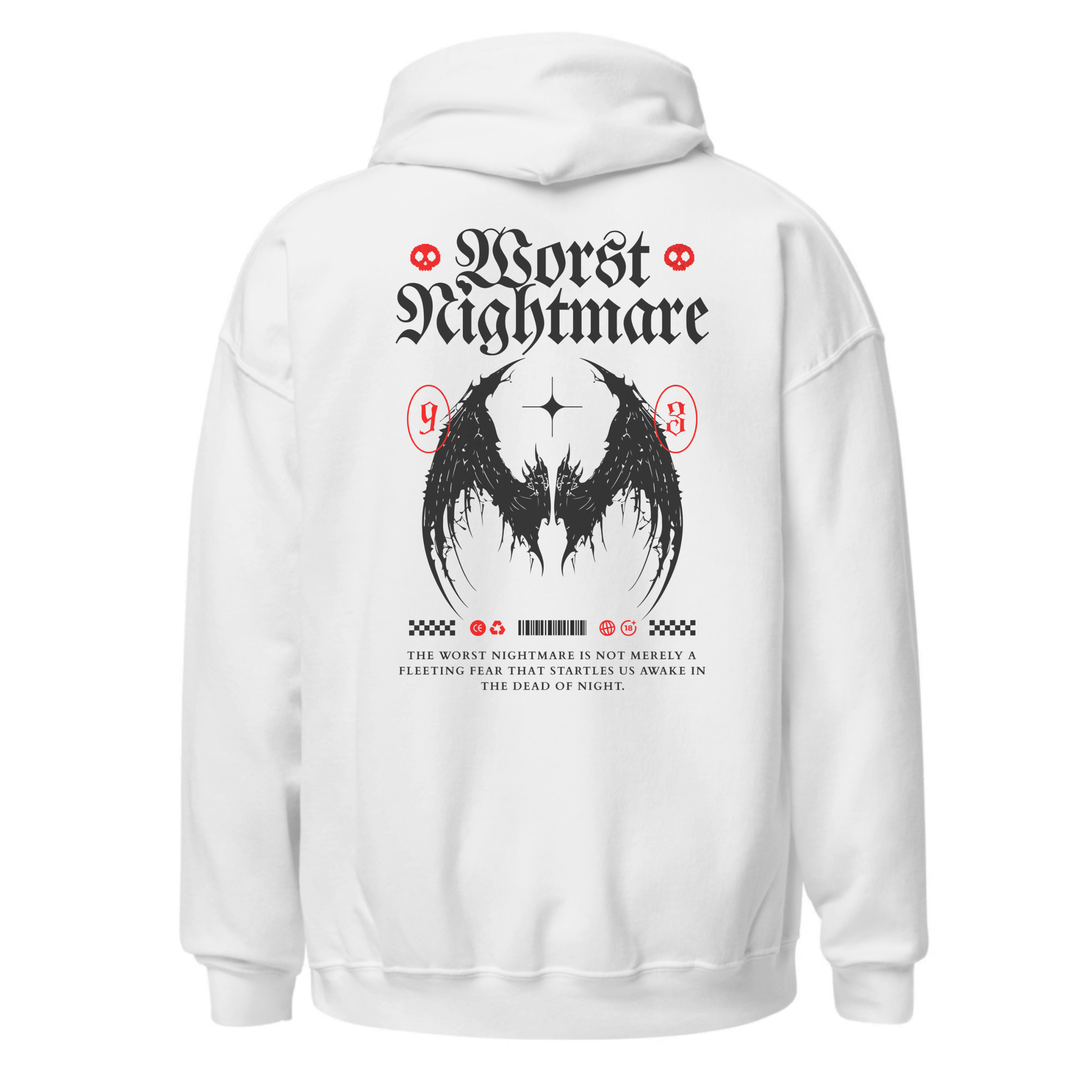 Premium Hoodie Oversized طبعة خلفية