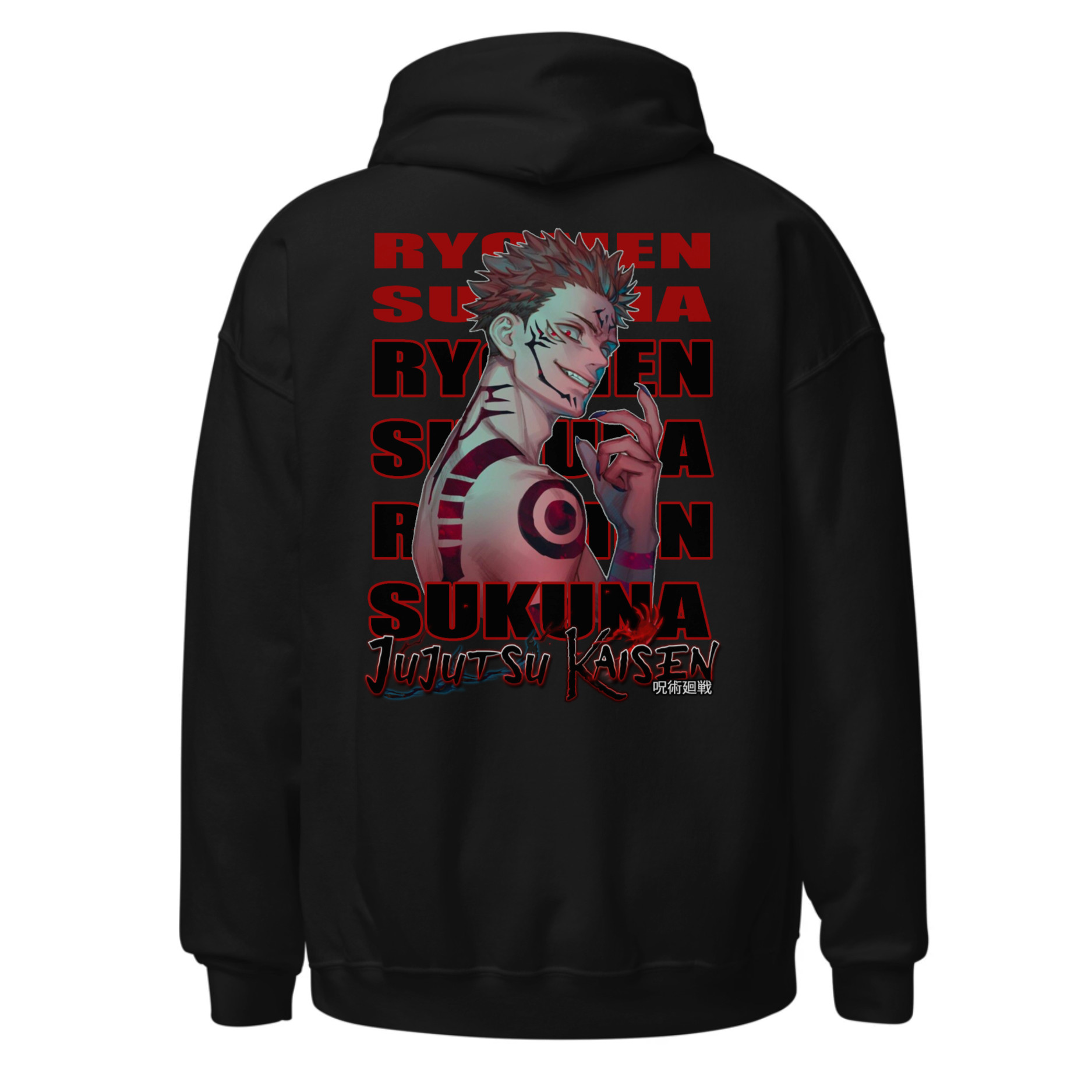 Premium Hoodie Oversized طبعة خلفية أمامية