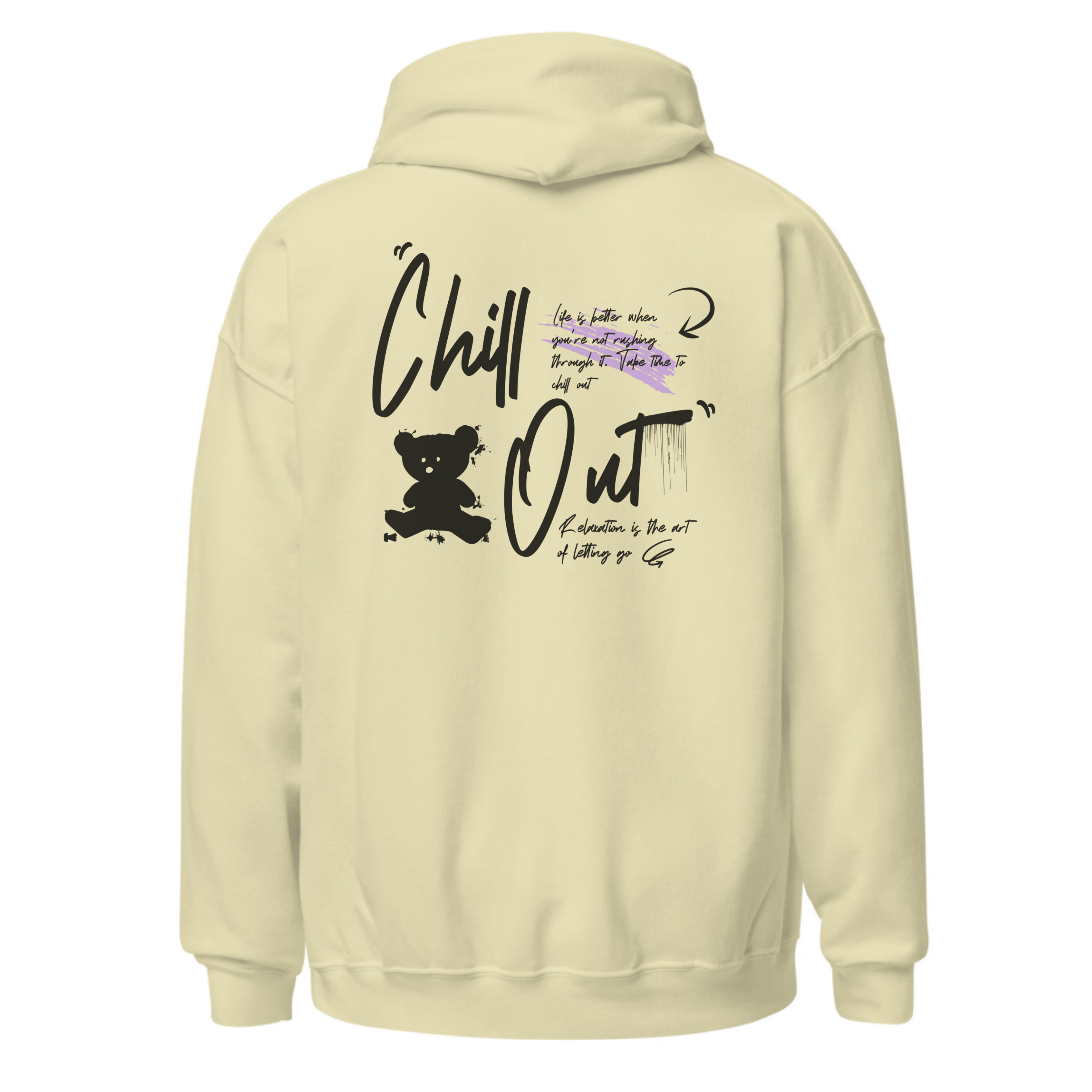 Premium Hoodie Oversized طبعة خلفية