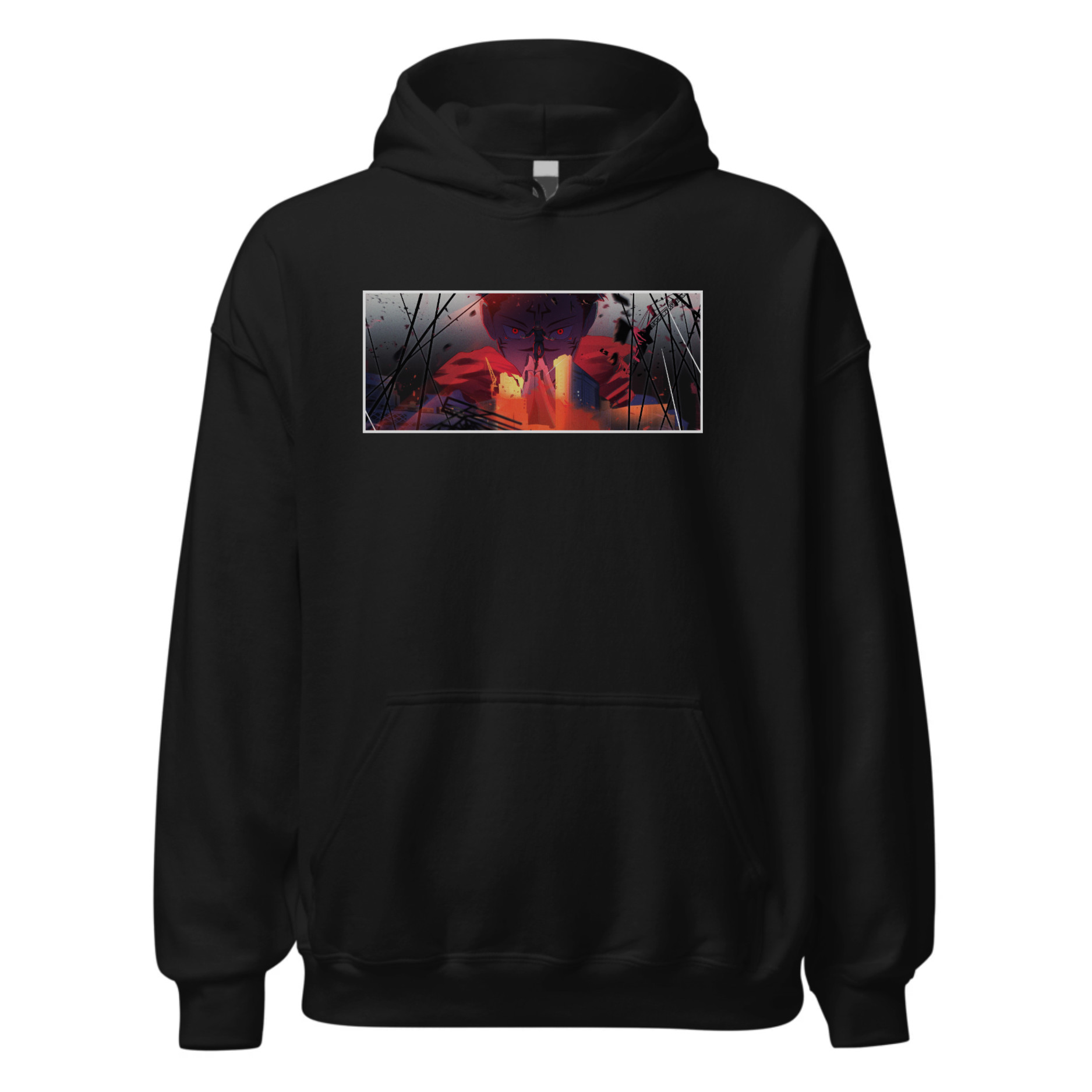 Premium Hoodie Oversized طبعة خلفية أمامية