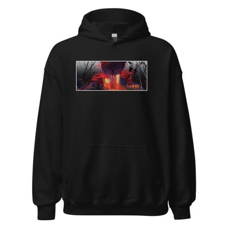 Premium Hoodie Oversized طبعة خلفية أمامية
