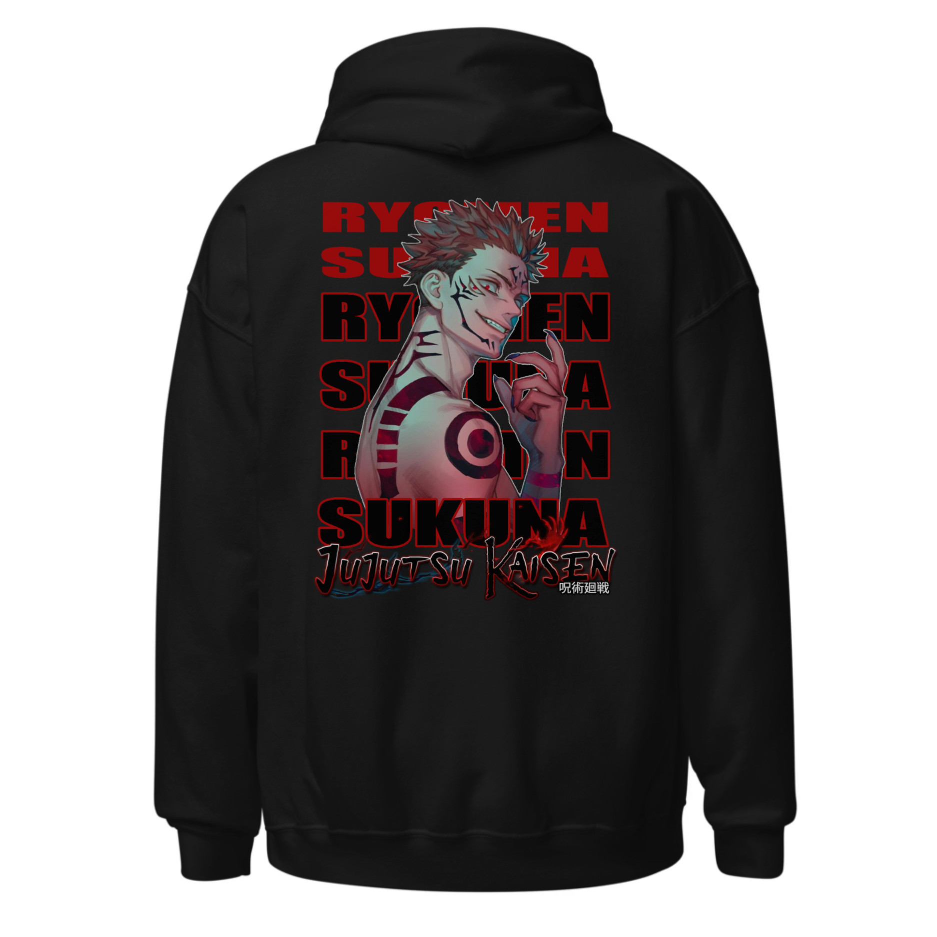 Premium Hoodie Oversized طبعة خلفية أمامية