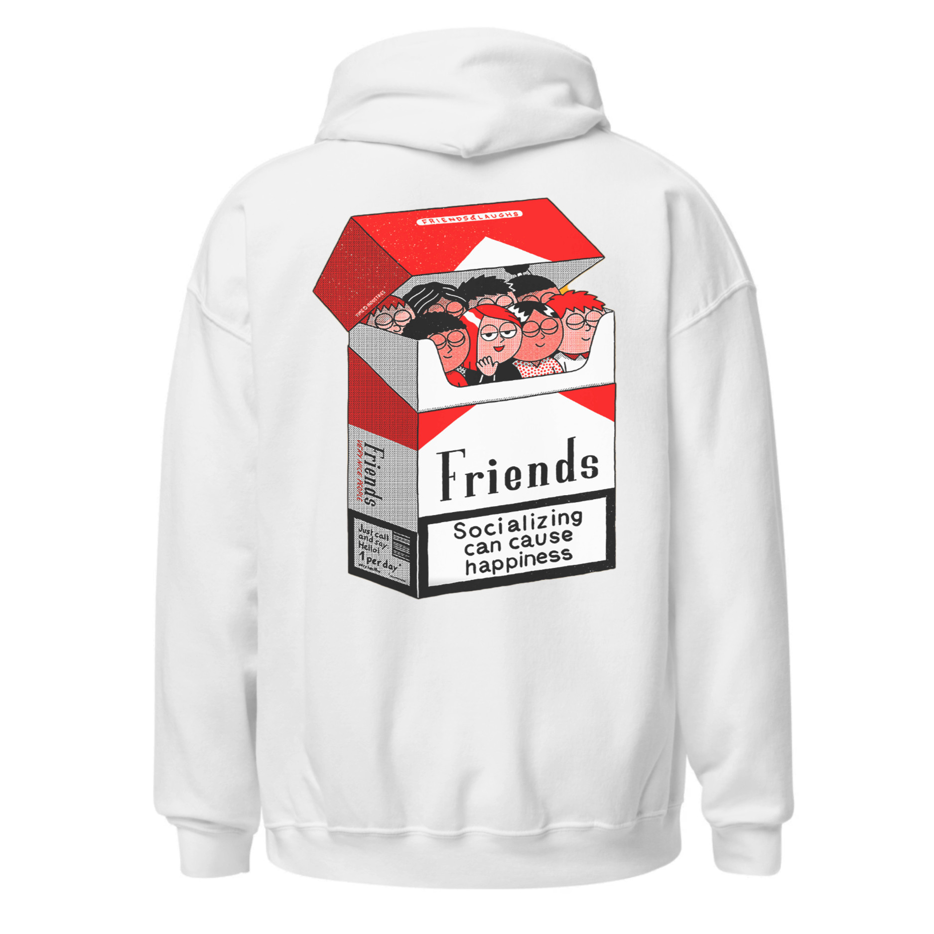 Premium Hoodie Oversized طبعة خلفية