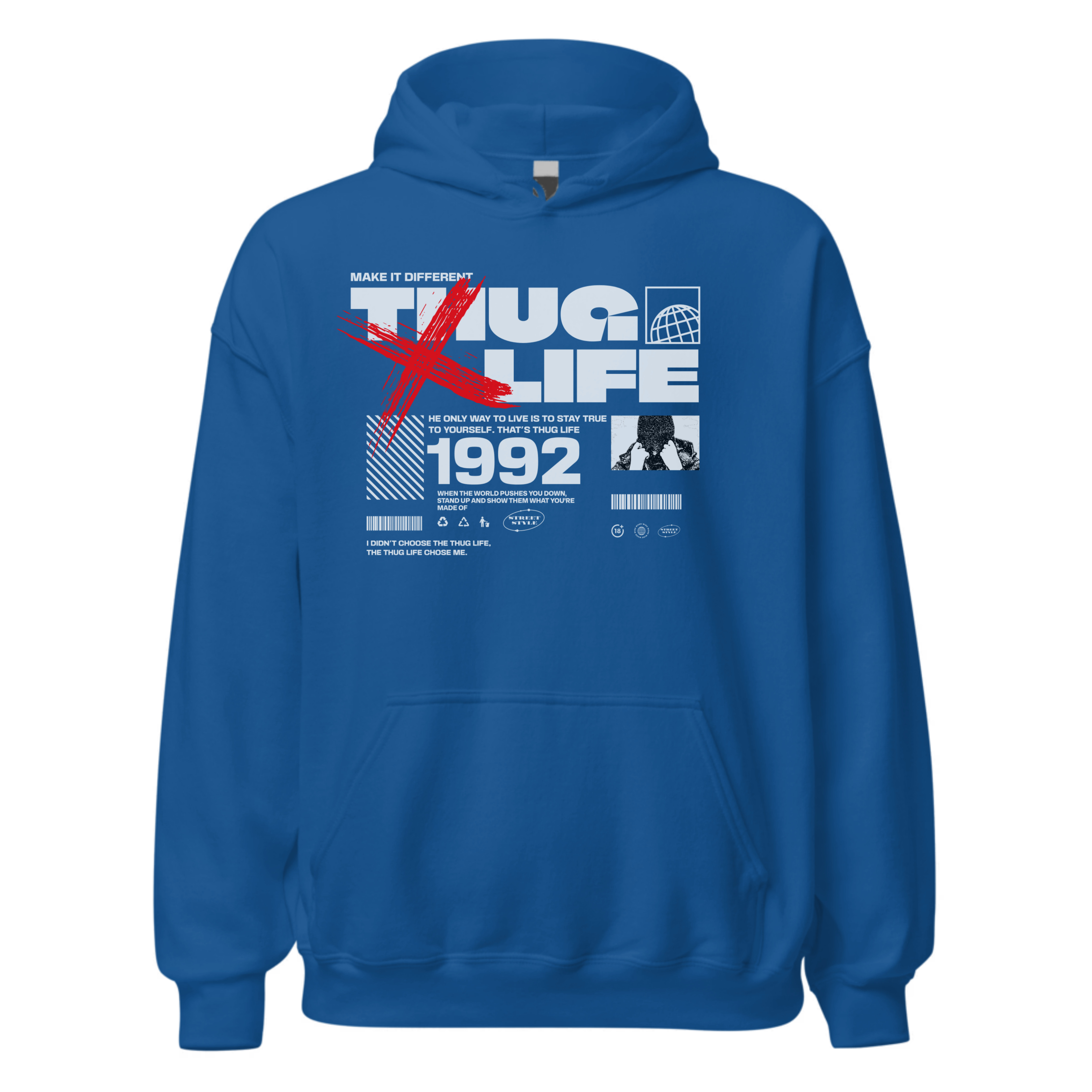 Premium Hoodie Oversized طبعة أمامية