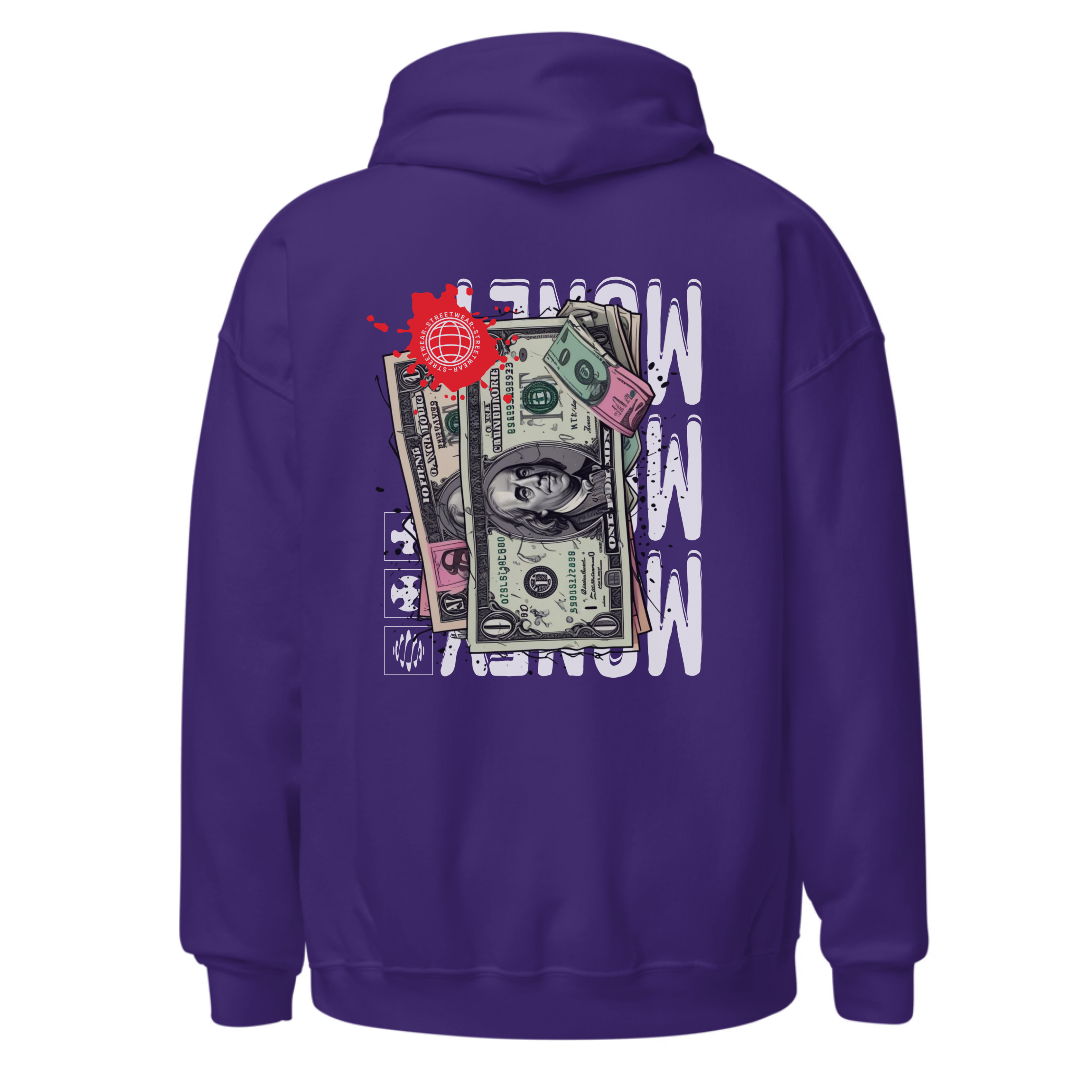 Premium Hoodie Oversized طبعة خلفية وأمامية