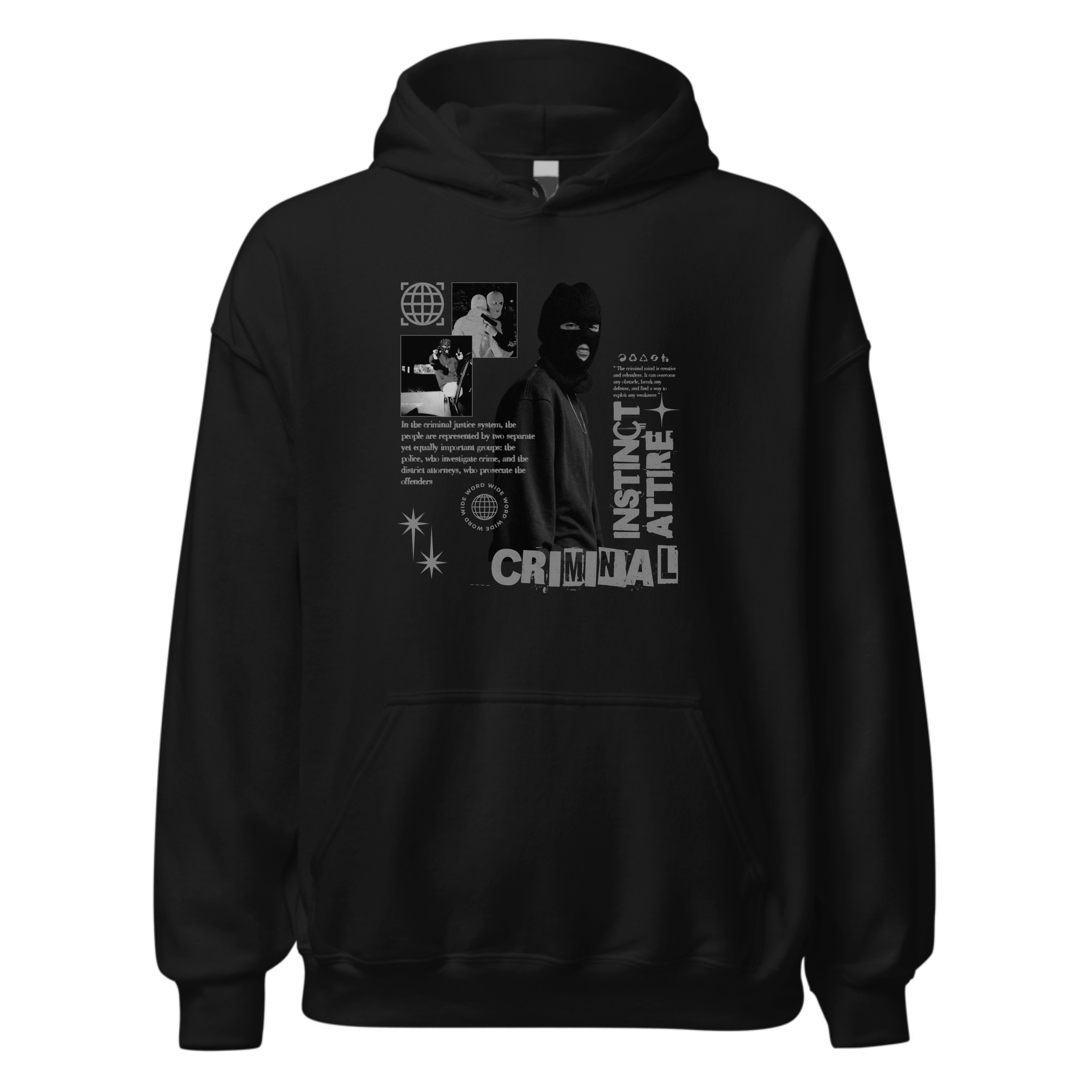 Premium Hoodie Oversized طبعة أمامية