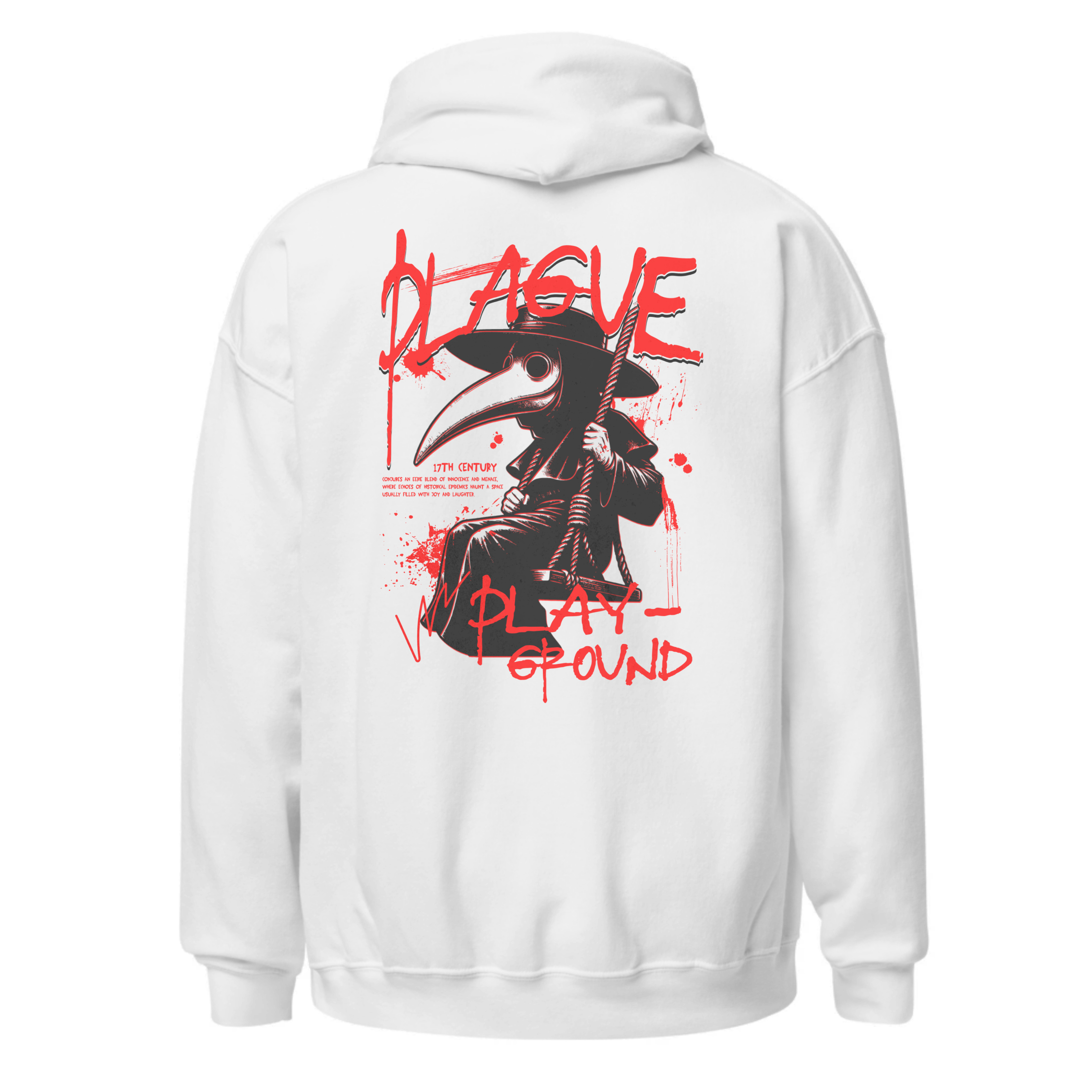 Premium Hoodie Oversized طبعة خلفية.
