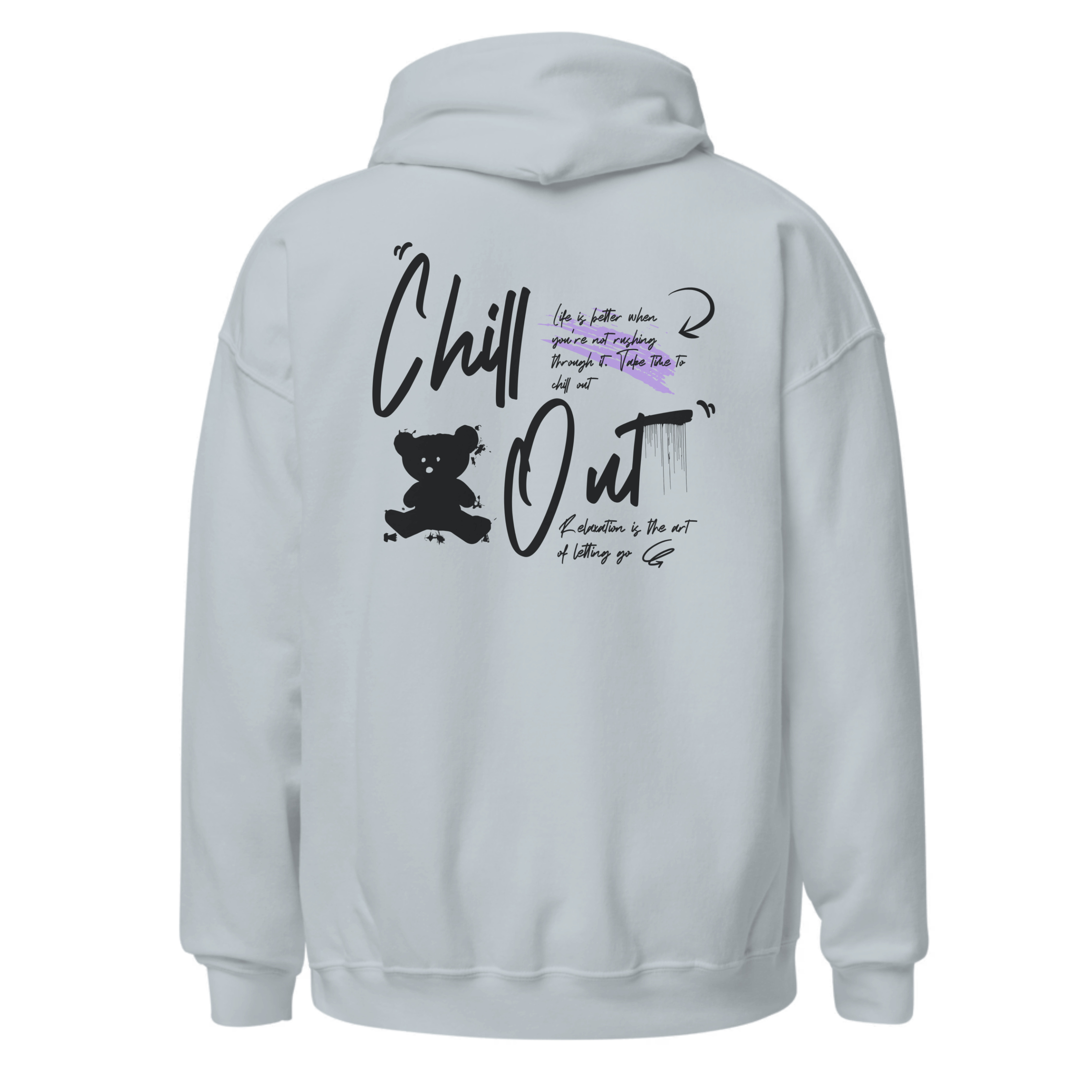 Premium Hoodie Oversized طبعة خلفية