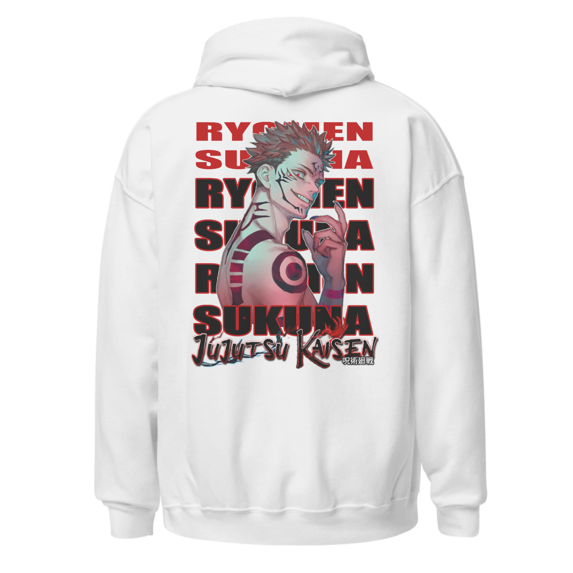 Premium Hoodie Oversized طبعة خلفية أمامية
