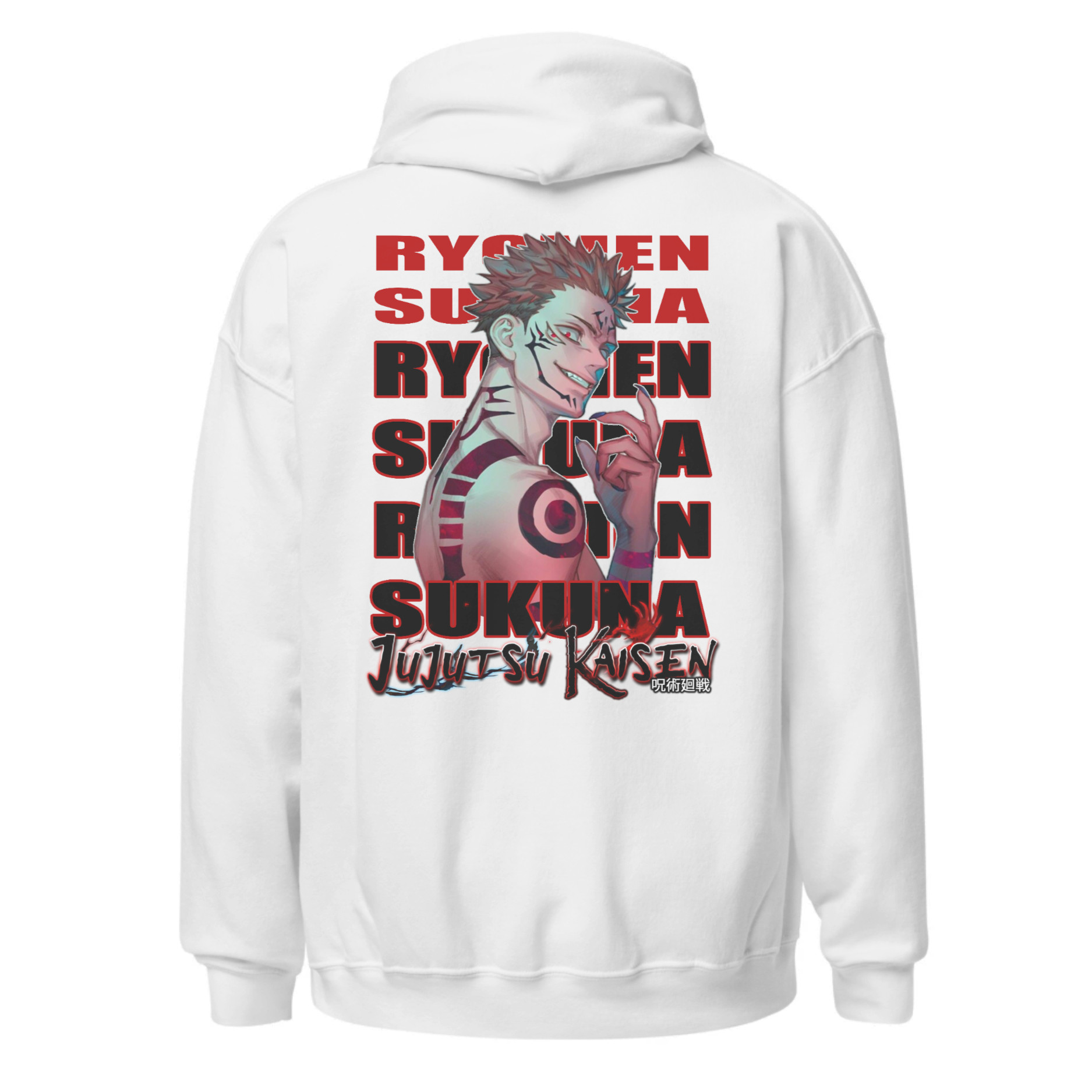 Premium Hoodie Oversized طبعة خلفية أمامية