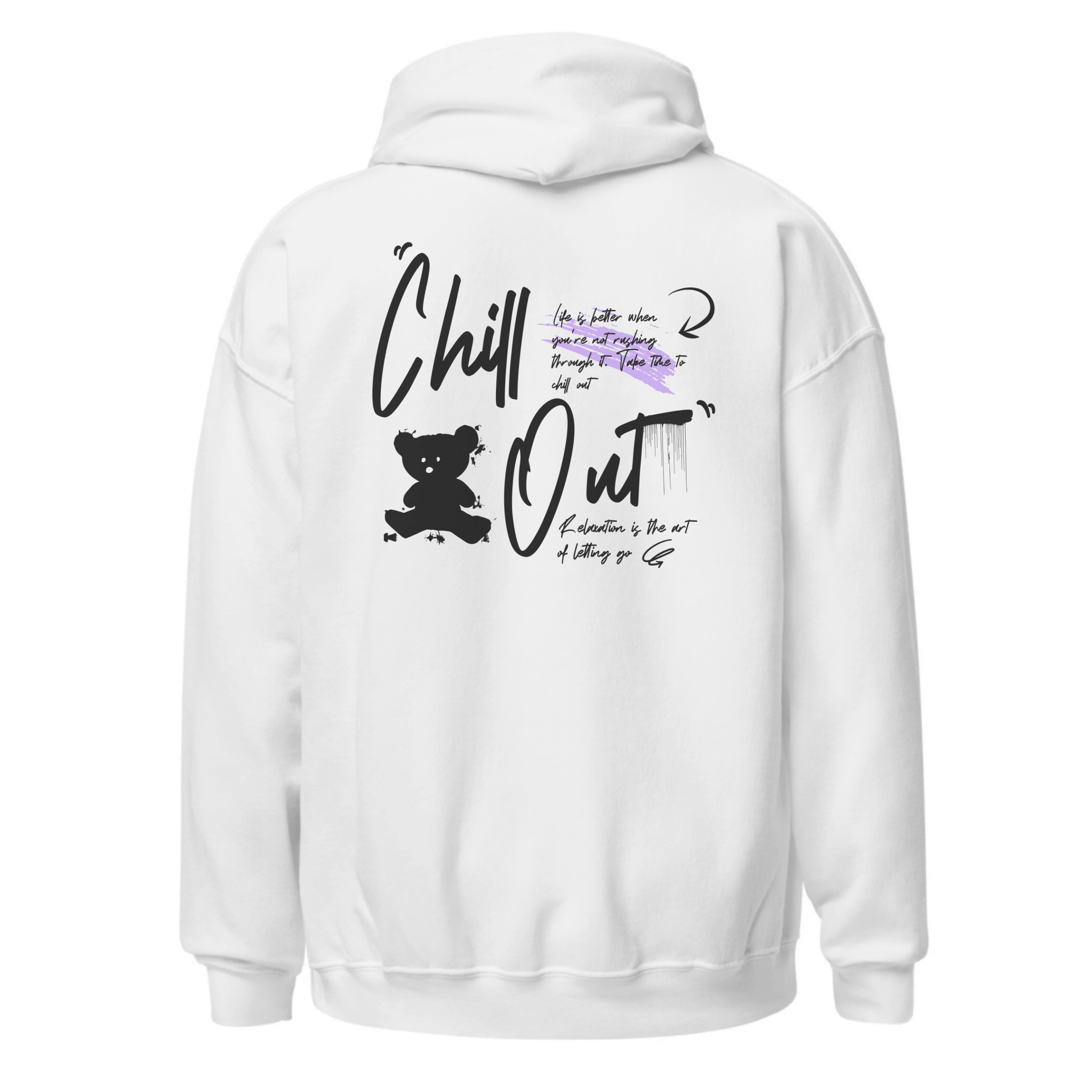 Premium Hoodie Oversized طبعة خلفية