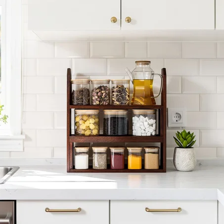 "منظم خشبي ذكي كيتوسع ويتصغّر على قد المساحة"