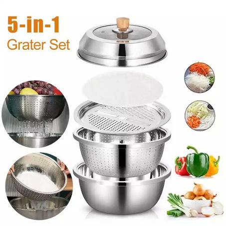 طقم الحلة او العجان والمصفي والقطاعة والمبشره و بالغطاء المنجز