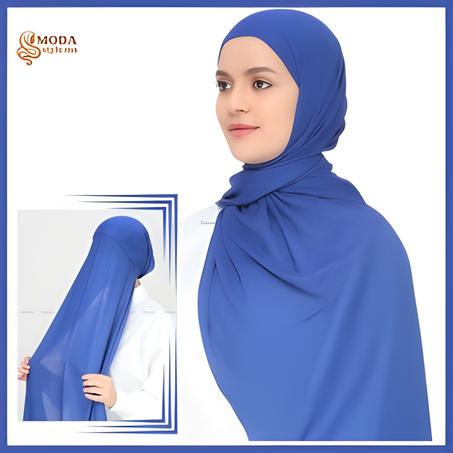 شال كريب حريري بالبوني