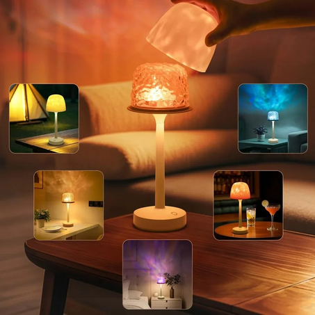 مصباح إسقاط أورورا LED عصري مع تحكم عن بُعد