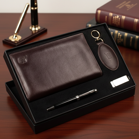 Coffret Prestige Voyage – Compagnon Cuir & Accessoires Luxe