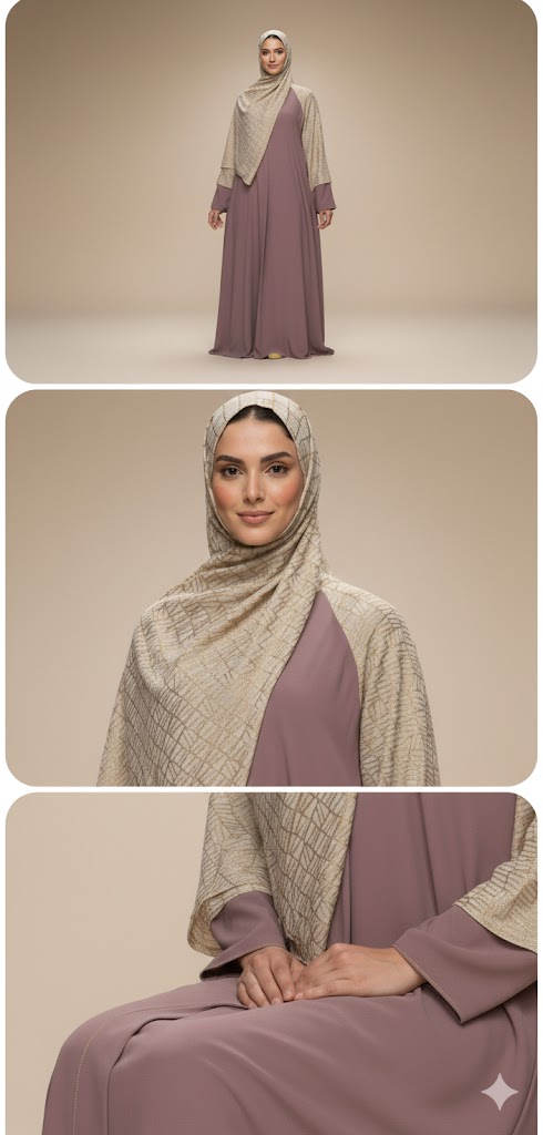 ✨ عباية كلوش يد عريض مع شال | إطلالة راقية تجمع بين الأناقة والراحة