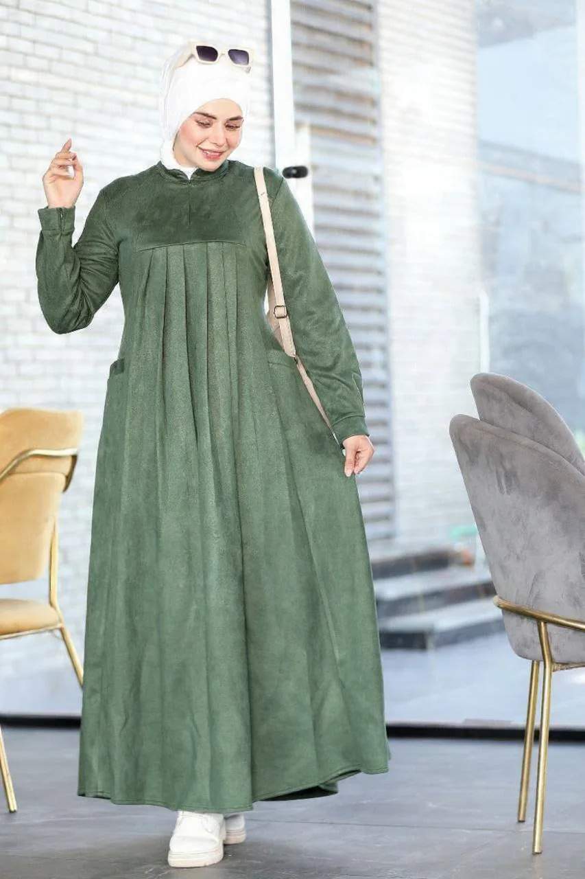 كسوة فودان أنيقة ودافئة بجيوب جانبية – تصميم عملي لفصل الشتاء