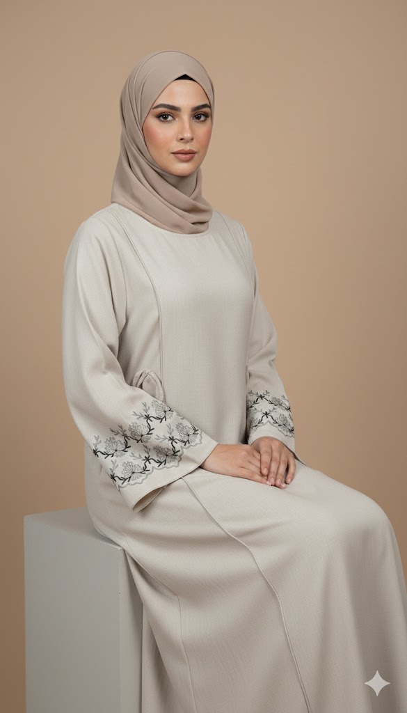 ✨ كسوة فاخرة بالسيور الجانبية وتطريز اليد | تصميم أنيق يجمع بين الراحة والفخامة