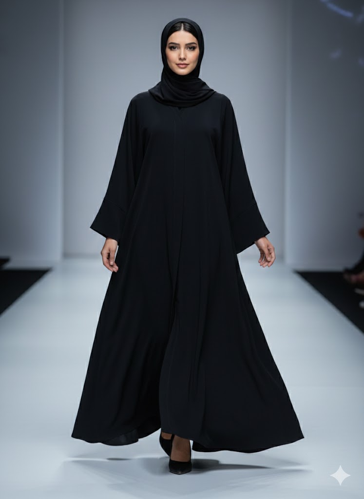✨ عباية كلوش باليد مدوبلة – فخامة الكريب وأسلوب عصري راقٍ