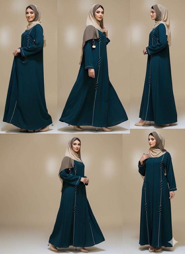 عباية ديزاين بالعقيق من ثوب الكريب – أناقة وفخامة لا مثيل لها